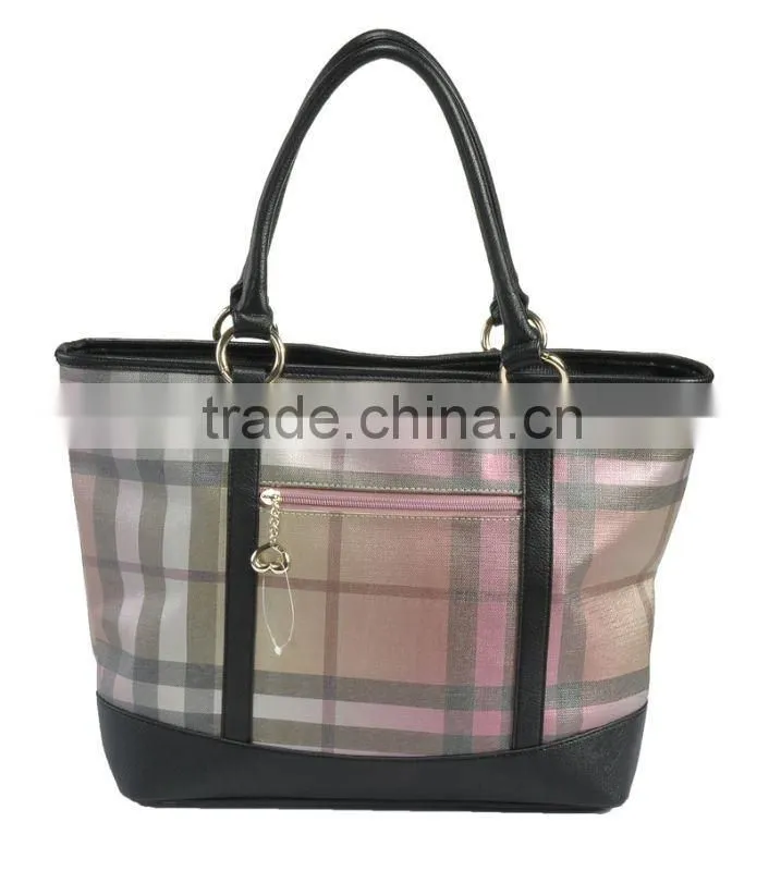 Summer hot! Plaid printed PU with Belt lock Tote fashion ladies handbags 2012