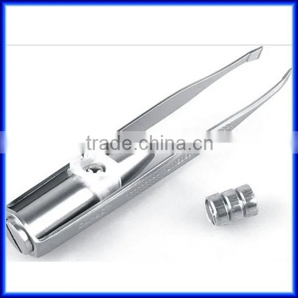 High quality tweezer with led/eyebrow clip/tweezer with led light