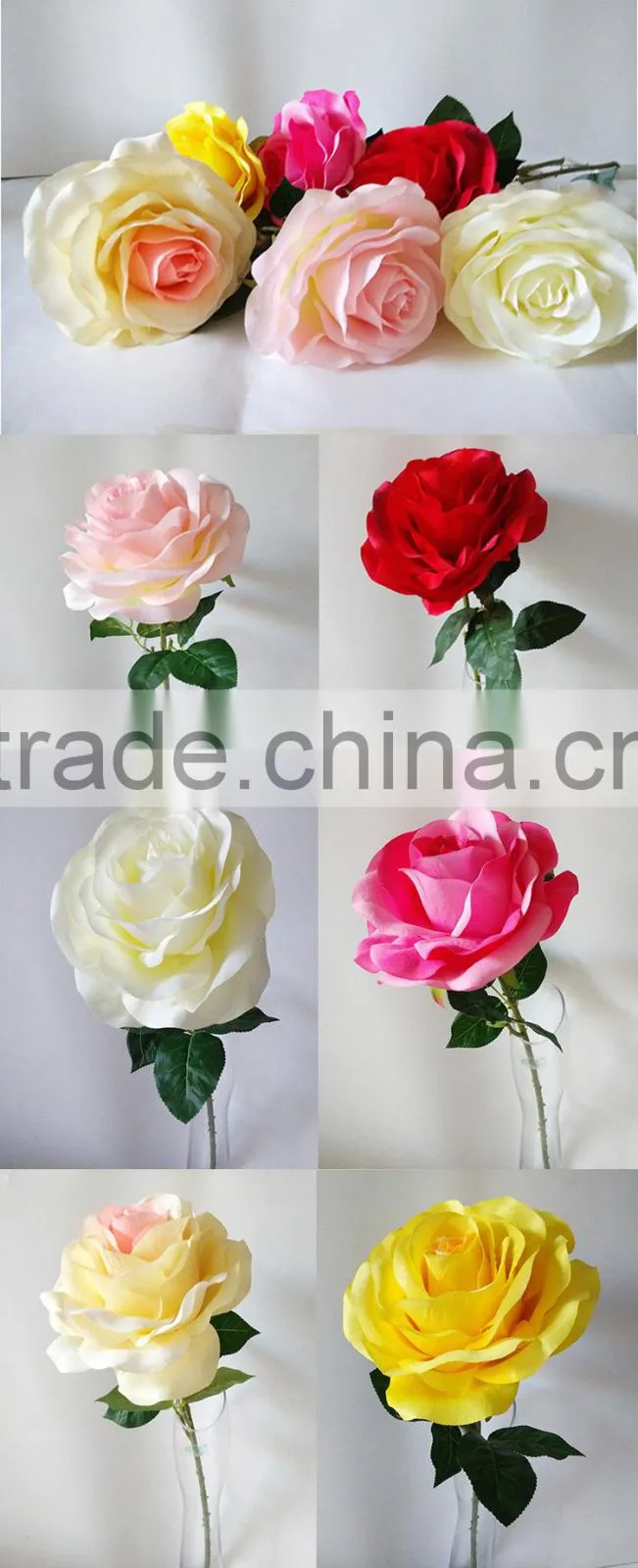 Chinese Wholesale Artificial red white rose plants sale