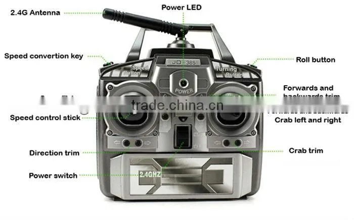 JXD385 4CH 6-Axis Hand Throwing RC Mini Quadcopter