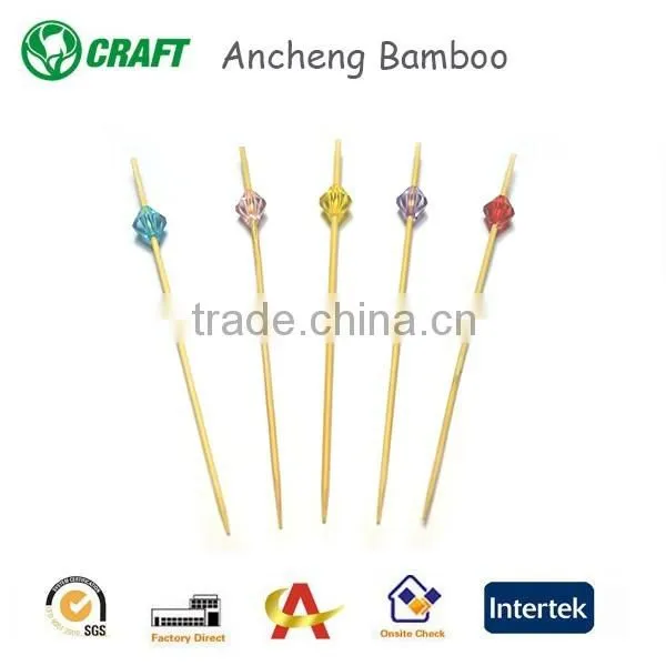 Factory sale online shop short cocktail stick flags with knot
