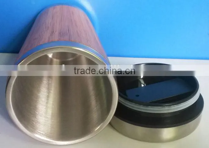 400ml bamboo outer with stainless steel inside mug