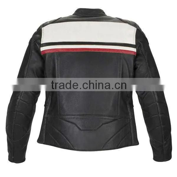 Womens Padded Professional Motorcycle Leather Jacket