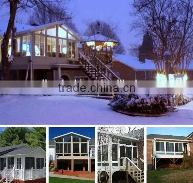 hot sell aluminum sunrooms glass houses made of glass