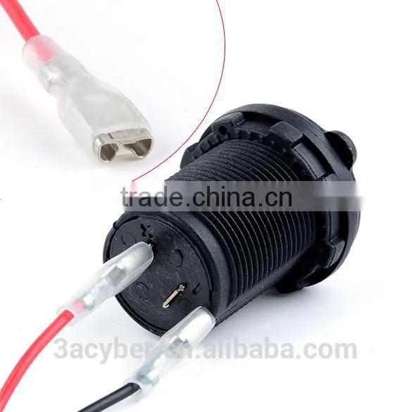 Motorcycle Car Cigarette Lighter Socket Power Outlet Jack Automotive12-24 Volt