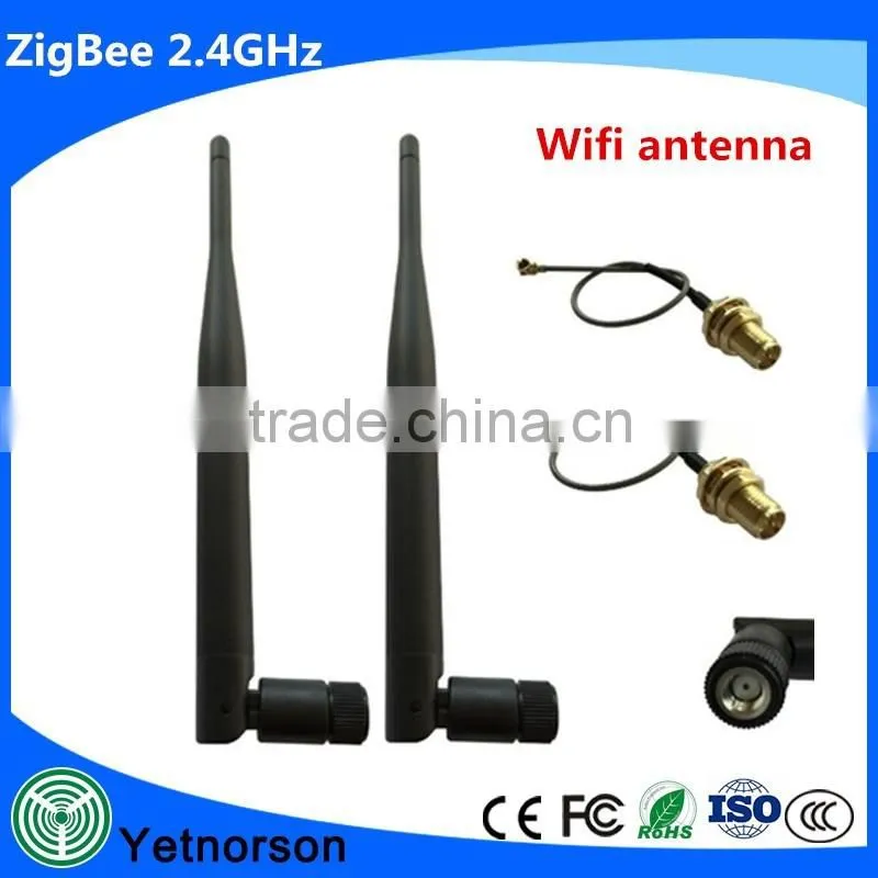 2.4 GHz wifi 5dBi 802.11b/g WiFi Antenna RP-SMA Male Connector For PCI Card USB Wireless Router +IPX-RP SMA Female 1.13