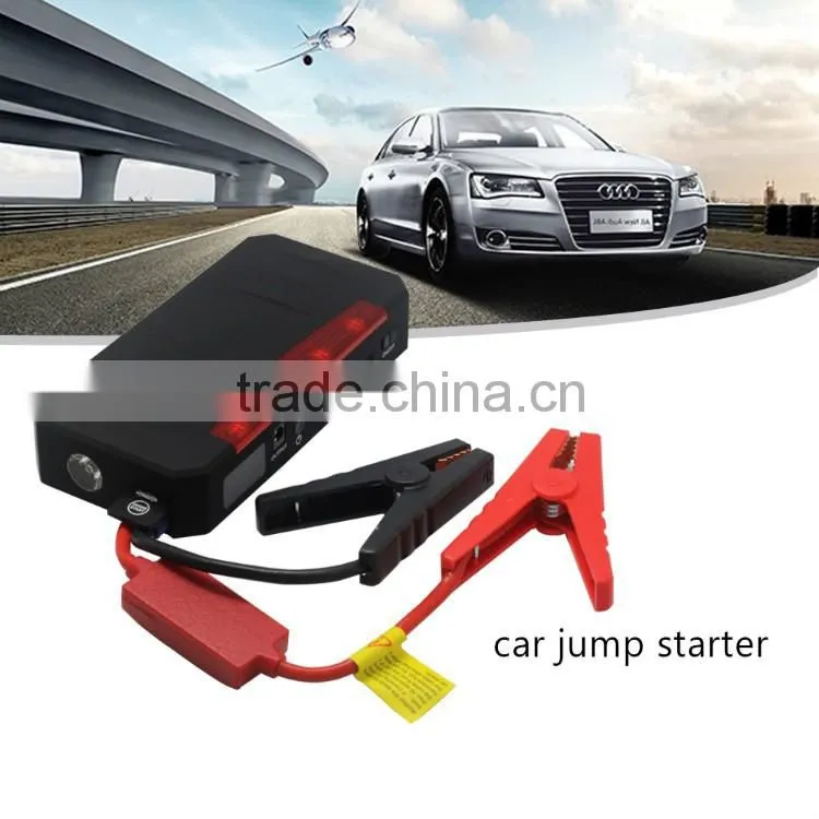 car jump starter power bank 15000 mAh with strong LED light and SOS function for laptop power bank
