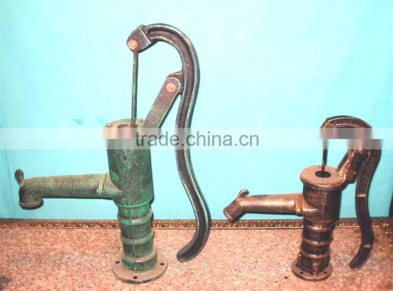 cast iron hand pump garden villiage using