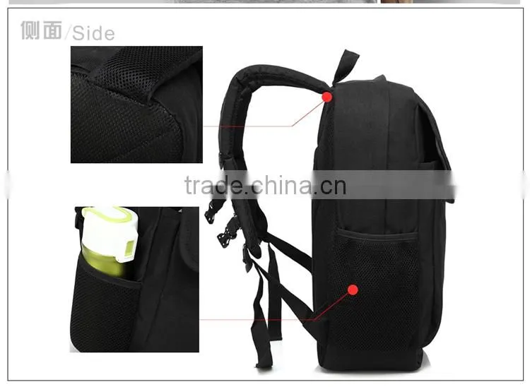 OEM customed school bag internal frame 600D polyester day backpack