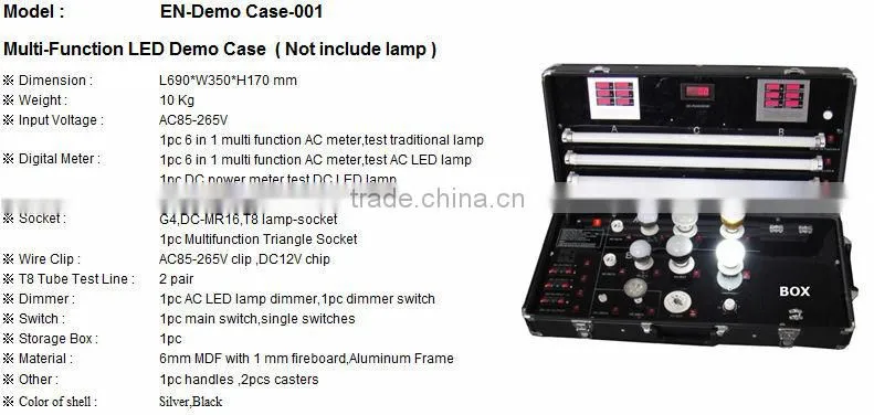 Multi-function LED Demo case,test bulb and tube