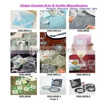 Crystal heart glass coaster with baby photo insert for birthday party decorations