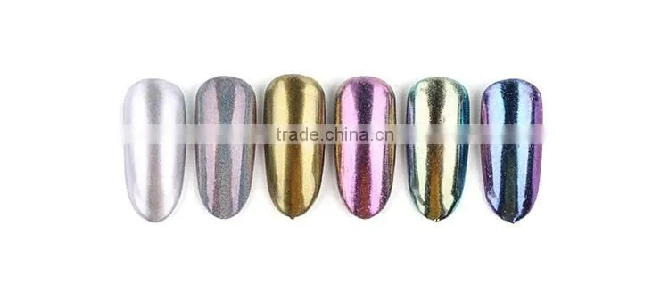 6 colors nail art mirror effect powder mirror nail pigment powder