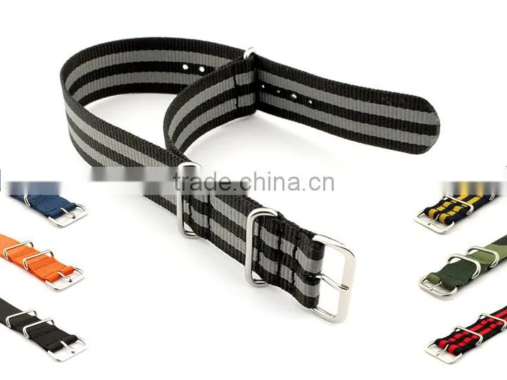 18,22,,28cm zulu type style watch strap,nylon watch strap