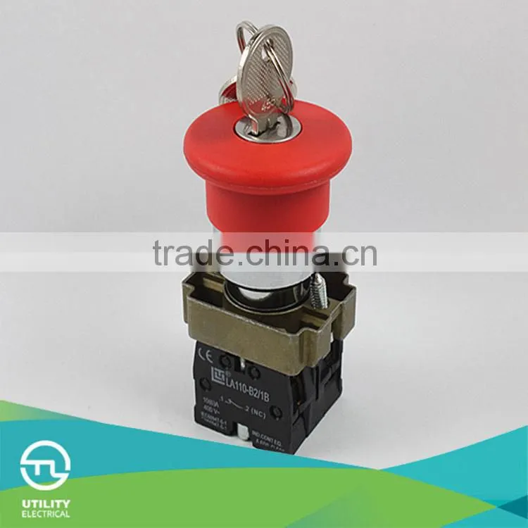Key emergency turn button, copper or silver contact