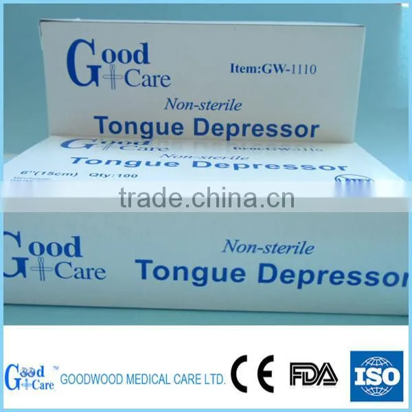 2015 new disposable sterile wooden tongue depressor