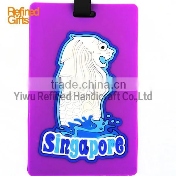 custom design PVC rubber funny luggage tag