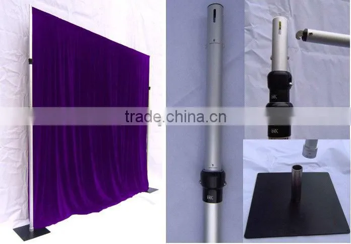 RK pipe and drape stands for home staging with red drapery,wedding pipe and drape