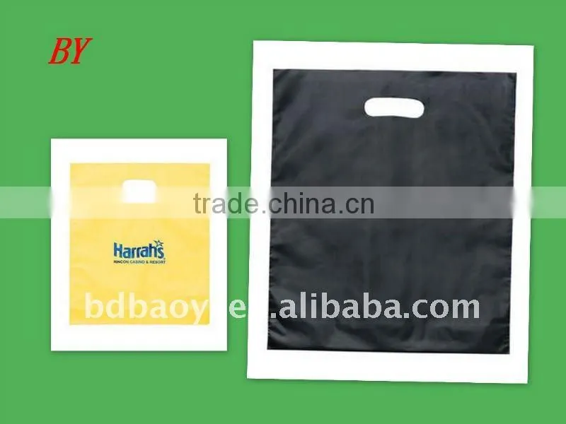 Hot sell LDPE die cut plastic packaging bag for shopping