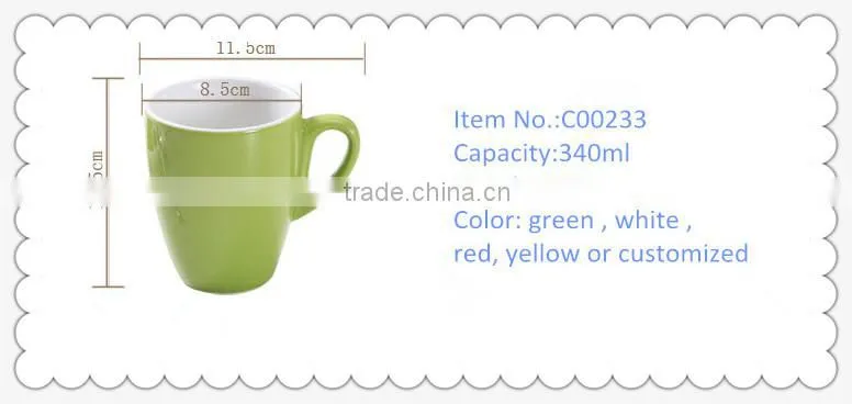 colorful ceramic coffee cup for promotional