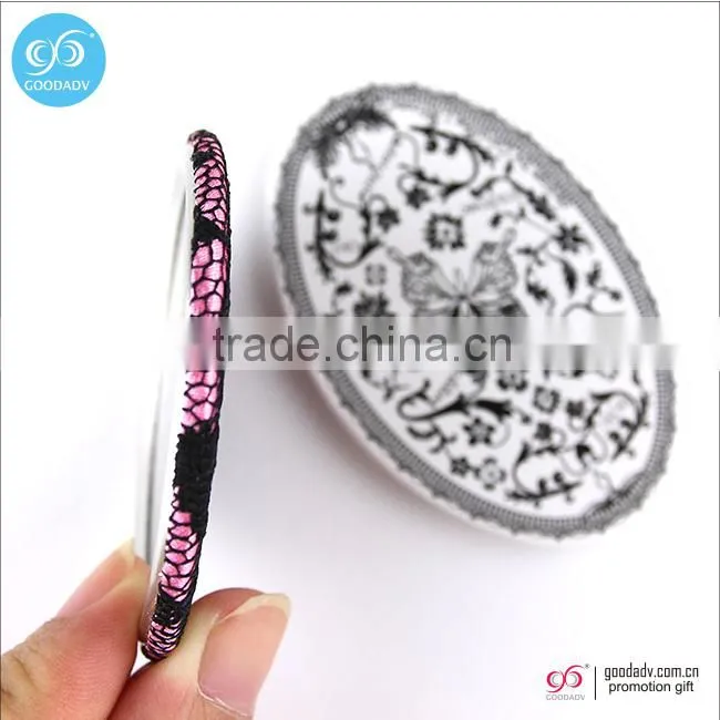 Hot selling gifts cheap custom mini pocket mirror round hand mirror