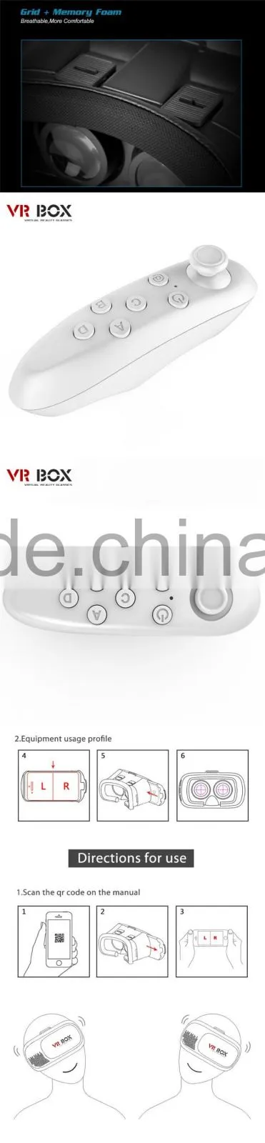 2016 original design DIY 3D Virtual Reality Goggles, VR box 2.0