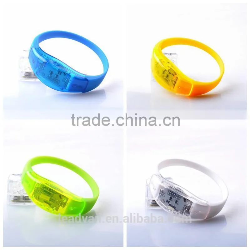 Large Events Massive Dance Festivals Custom Sound Activated Glow Flashing Led Bracelet Wristband