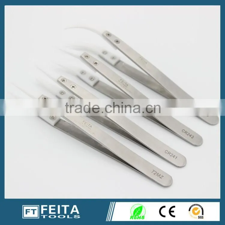 Precision Stainless Steel Tweezers/ Head-changed Resistant Tweezers Stainless Steel Ceramic Tweezers