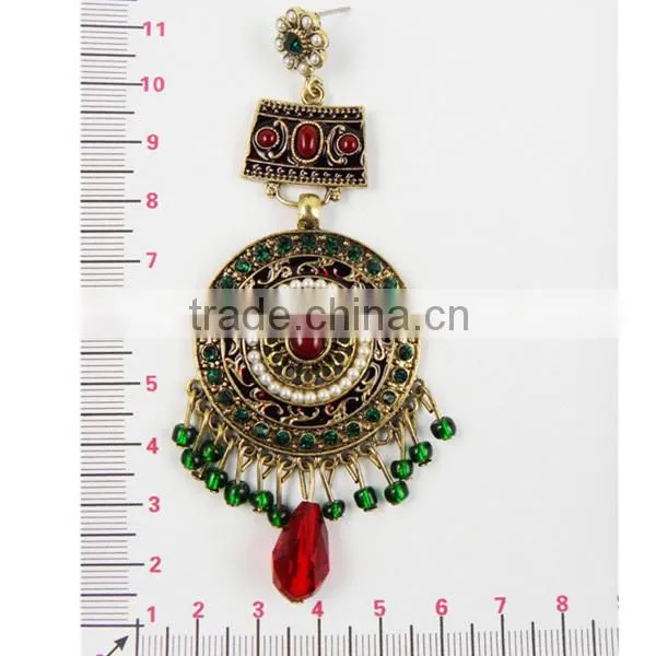 girl anique fancy bead earring, beaded tassel earrings