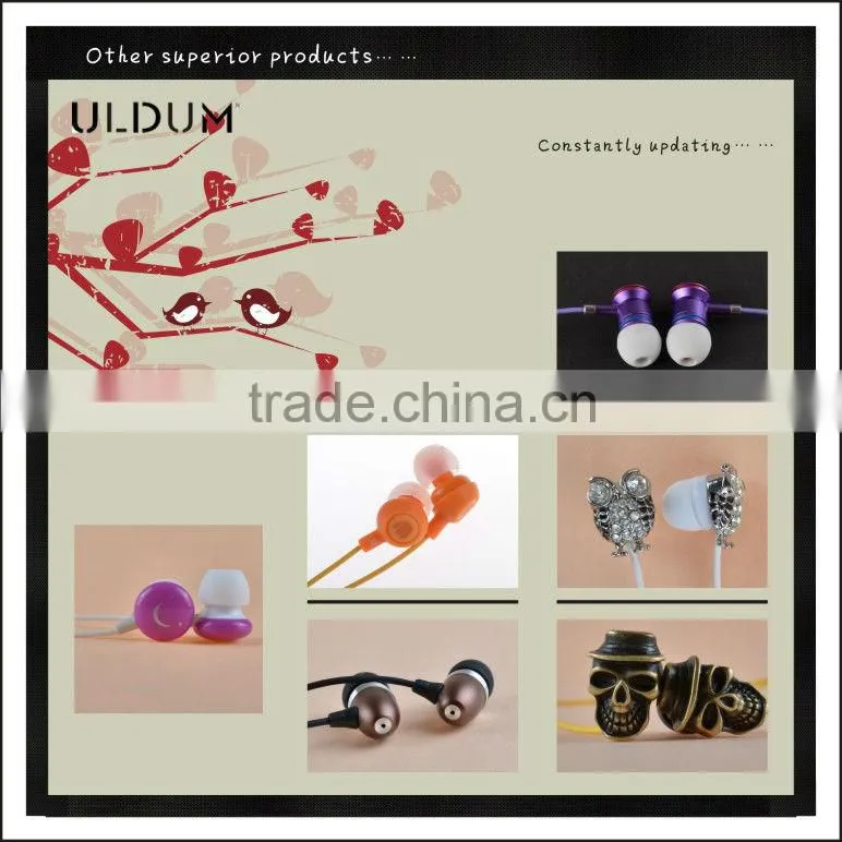 High quality personalized fashion metal skull earphones