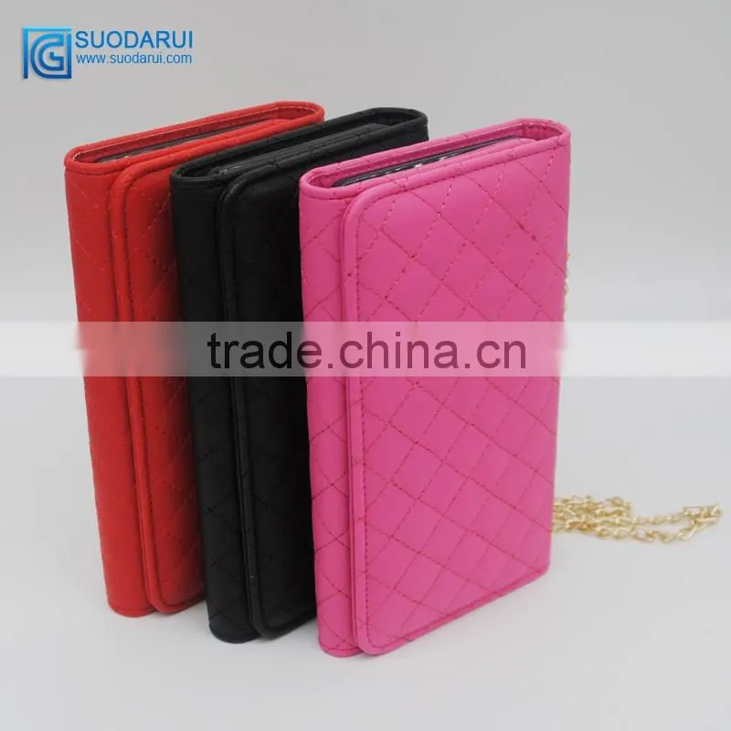 Fashion noble women mirror case for iphone with wallet pouch bag case