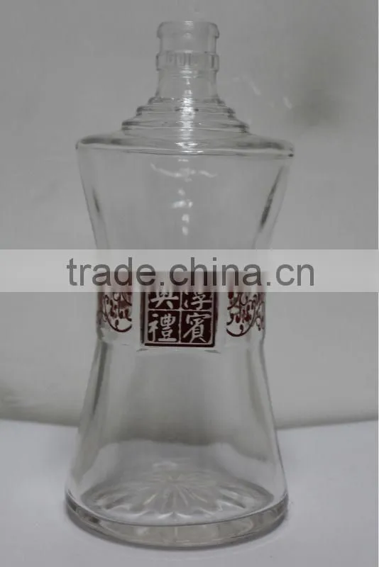 clear wine glass bottle