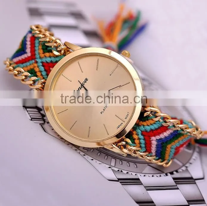 Knit bracelet watch