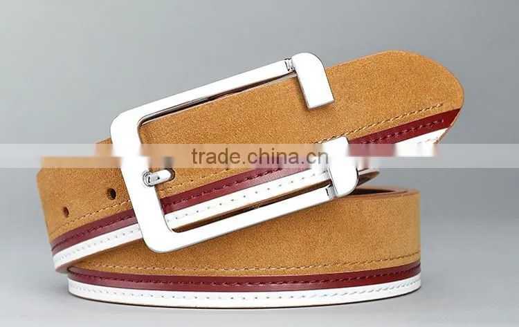College school fashion style oem belt with frosted skin