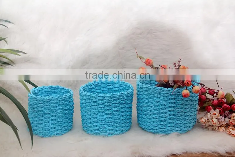 cheap round gift baskets, storage baskets, set of 3