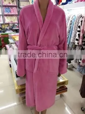 women wholesale coral fleece microfiber leopard bathrobe