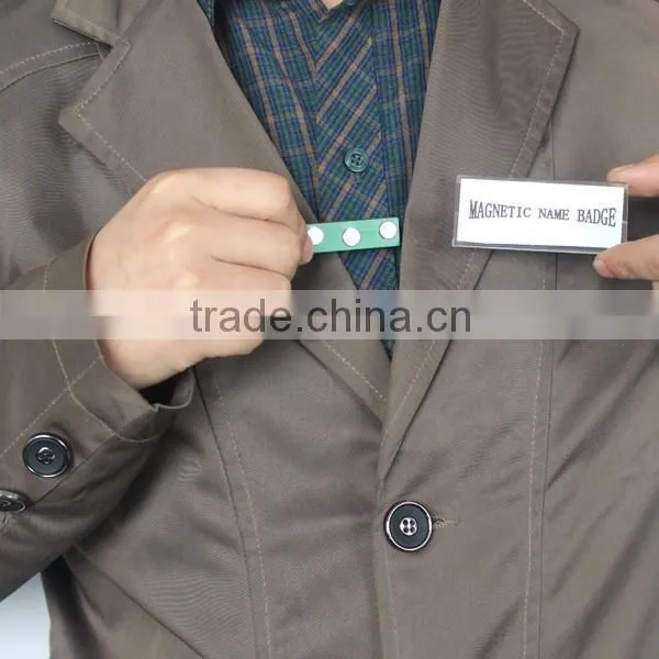 Custom plastic reusable neodymium magnet name badge