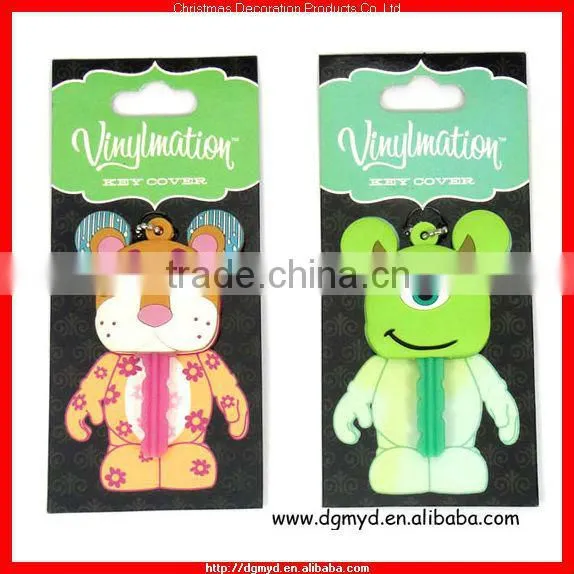 Double side 3D rubber PVC key toppers (MYD-0923)