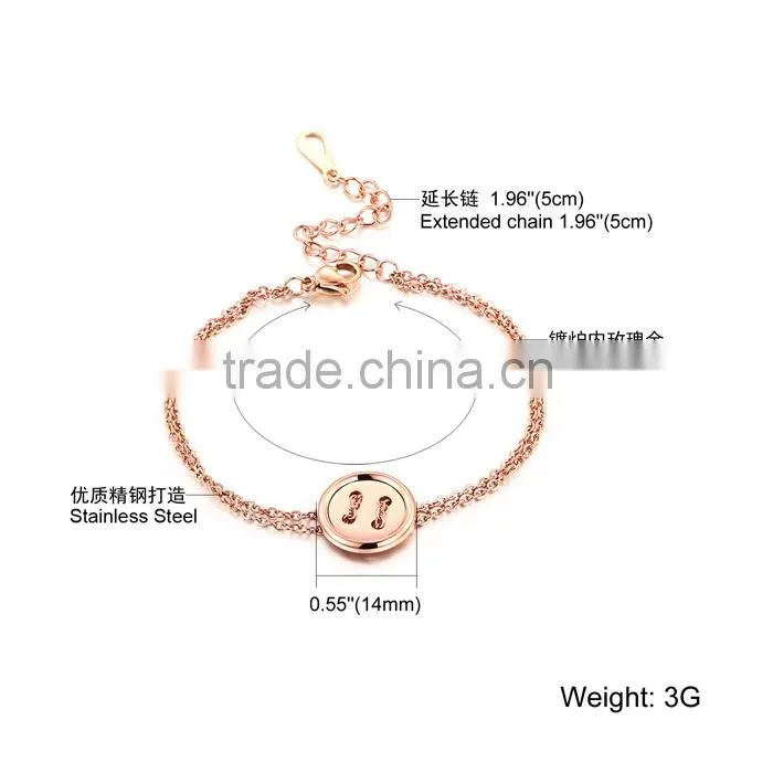 Buttons Bracelet Fashion New Design for Women Copper Magnetic Bracelet