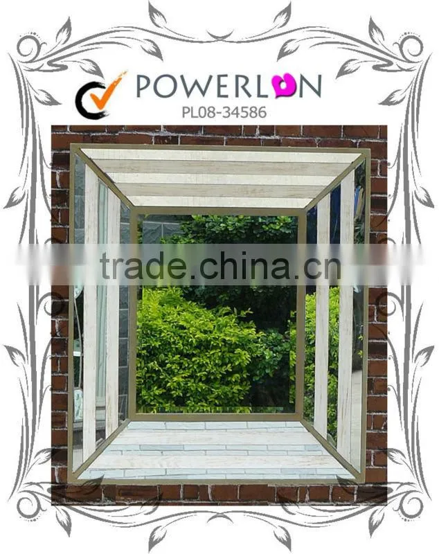 Discounted Unique New Metal Antique Style Wooden Frame Mirror Rectangular Frameless Bathroom Mirror / Decorative Wall Mirrors