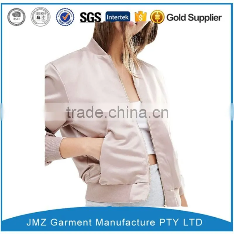 OEM high quality Satin Bomber Jacket
