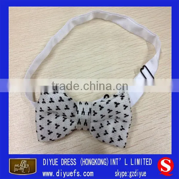 Balck and white Microfiber Self Tie Bow Tie