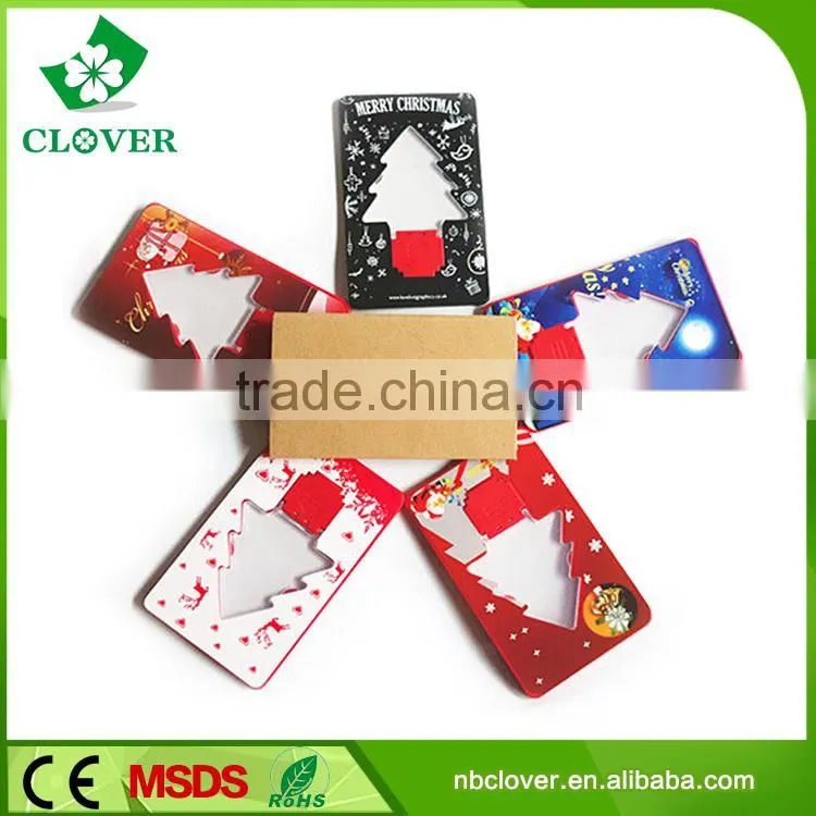 Easy to bring for festival use 2 LED credit card flashlight