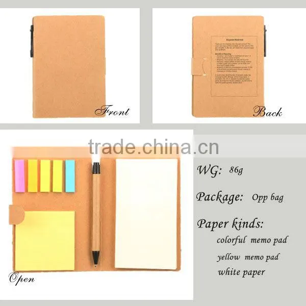 Recycle Spiral bound notebook with pen