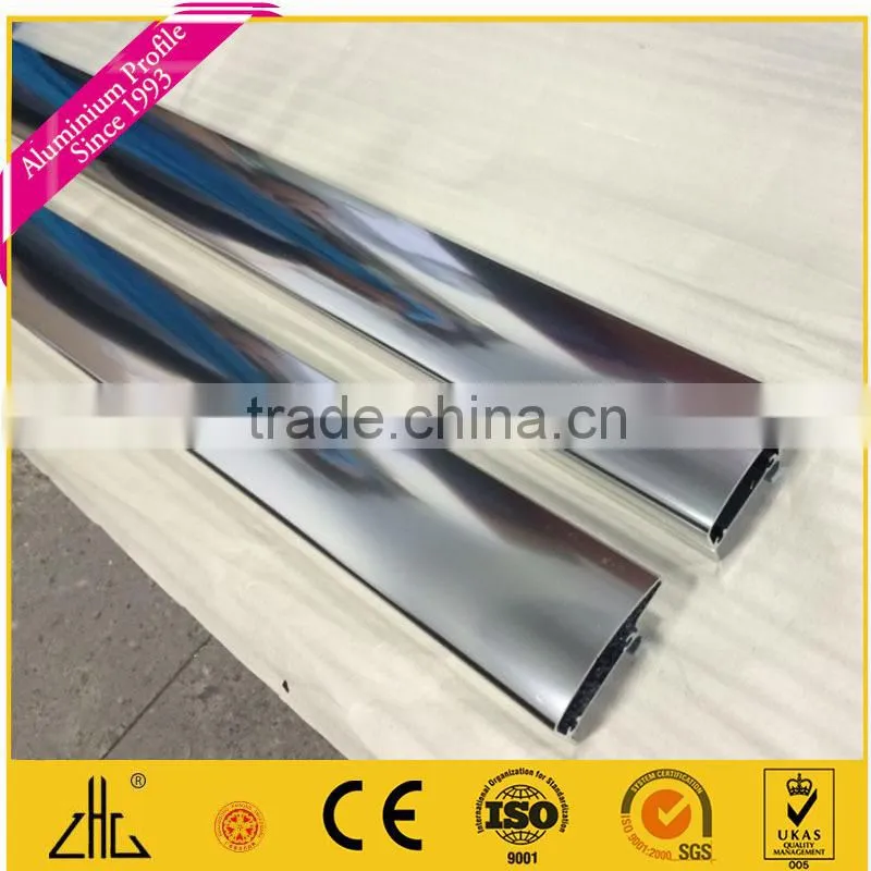 TOP!! Wooden Color Anodizing Polishing Aluminium Extrusion, polishing aluminum extrusion profile,