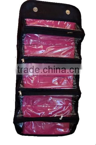 2016 roll up cosmetic bag,jewelry bag,suitable for making up or receiving