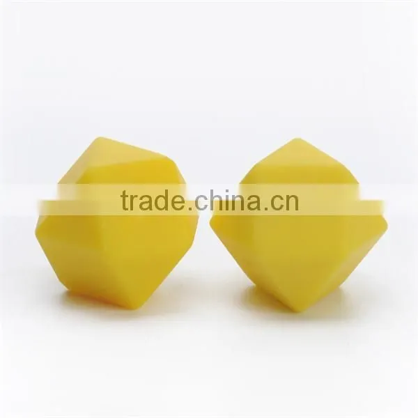 BPA Free FDA Approved Hexagon Grey Marble Silicone Beads for DIY silicone necklaces