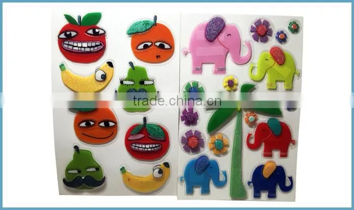 Competitive Price Cute Free Cartoon Design Vinyl 3D Wall Sticker