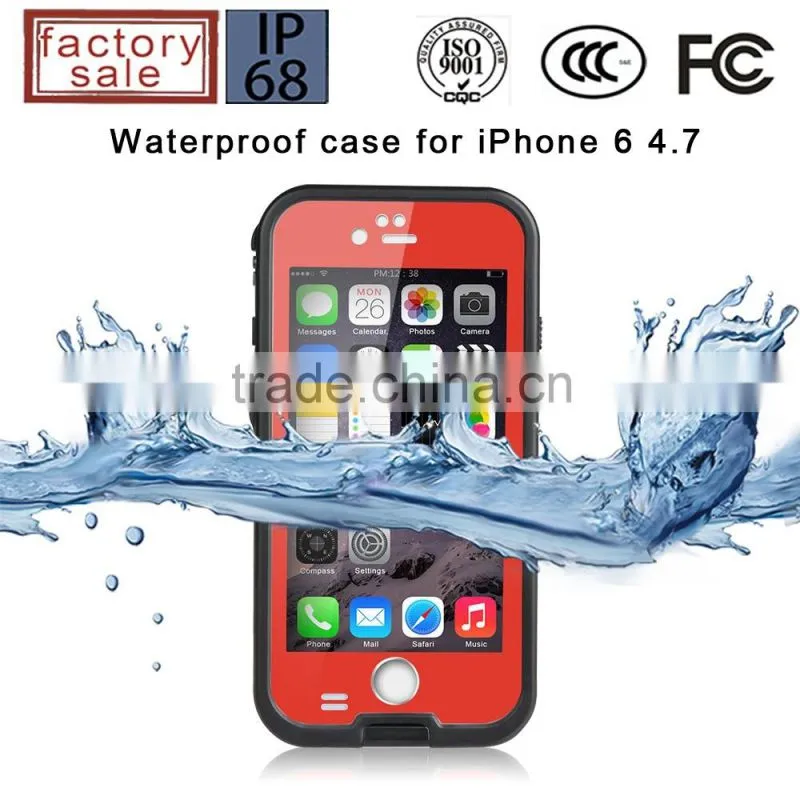 manufacture waterproof case cover for iphone6 plus mult-function