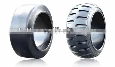 solid forklift tire press