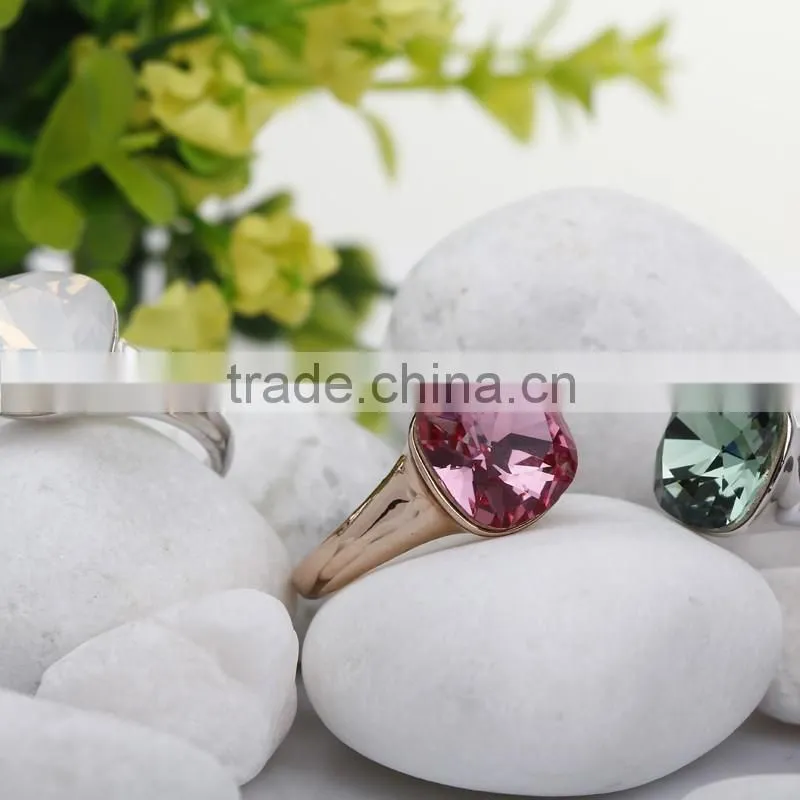 OUXI 2015 Fashion Ring made with Crystal jewerly 40029 anillo rojo